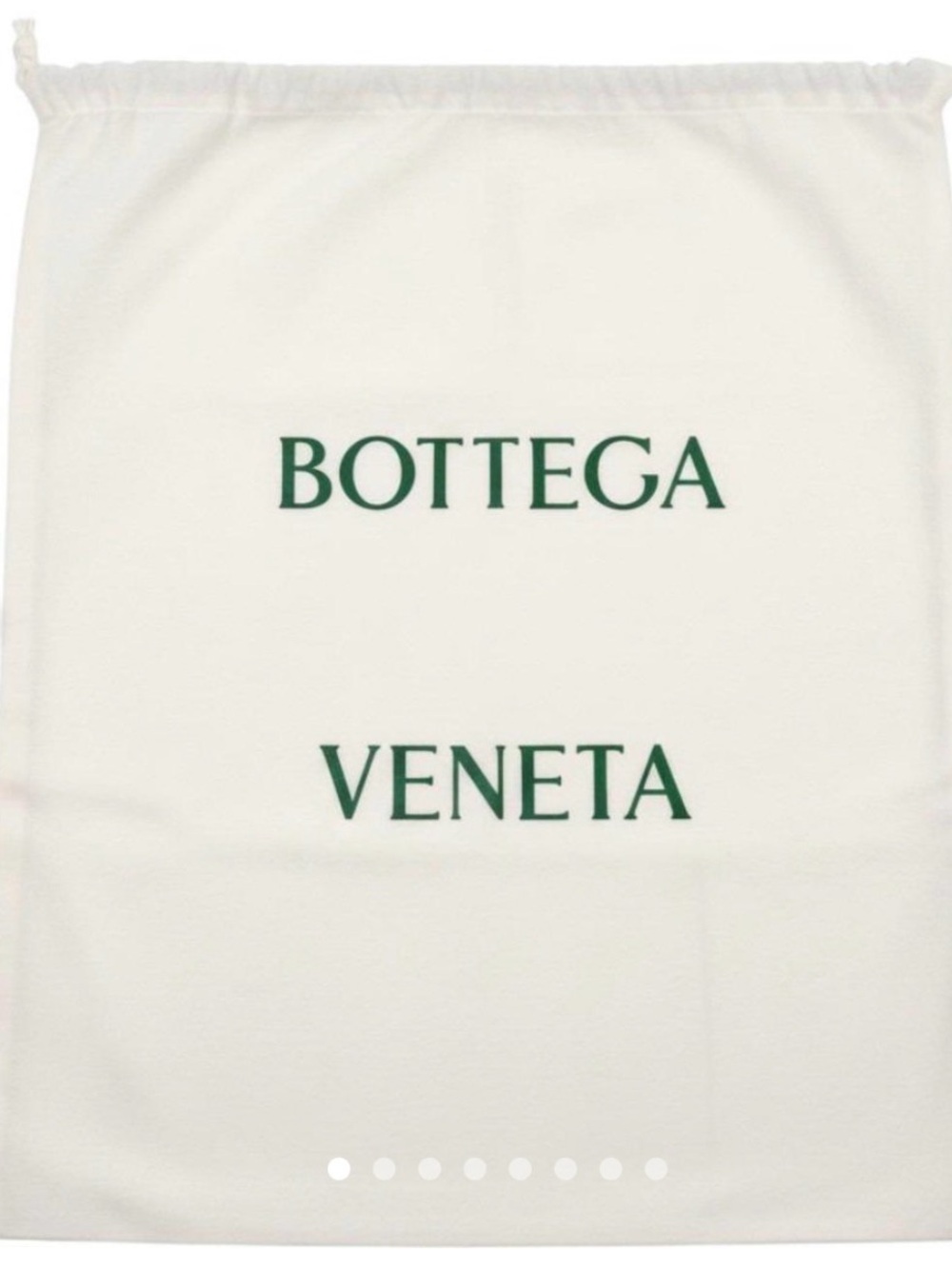 💚Bottega Veneta White Dust Bag Fleece with Green Logo
